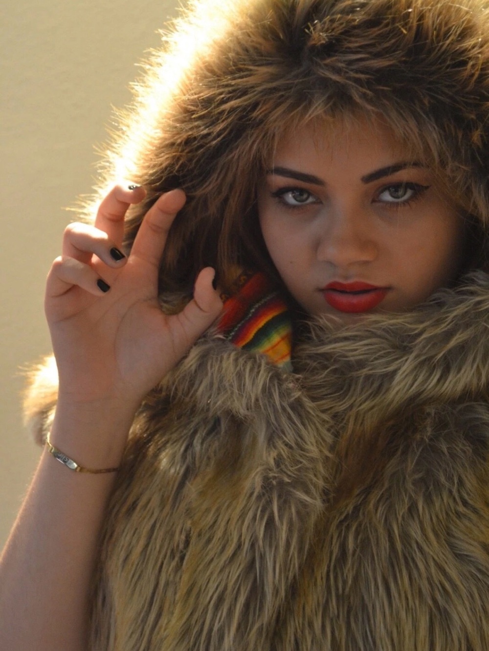 SpiritHoods Limited Edition Red Fox Vegan Fur Shawl